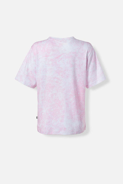  CAMISETA DE STITCH ROSADA ESTAMPADA EN FRENTE PARA MUJER