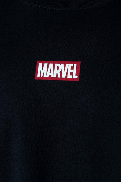  CAMISETA DE MARVEL MANGA CORTA NEGRA PARA HOMBRE