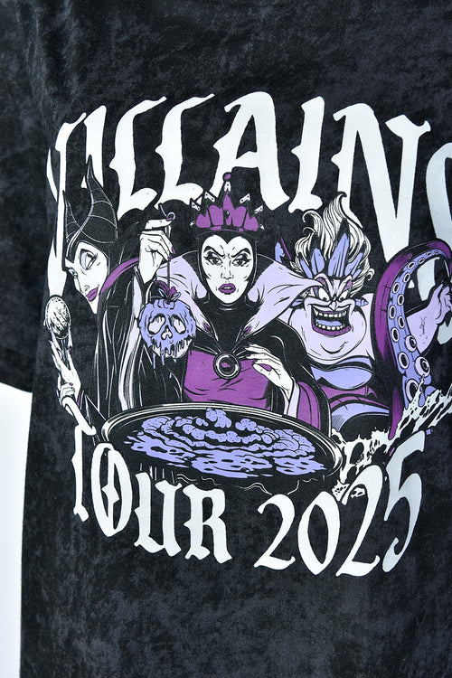 Card slide image -  CAMISETA VILLANAS DISNEY GRIS Y NEGRA MANGA CORTA PARA MUJER