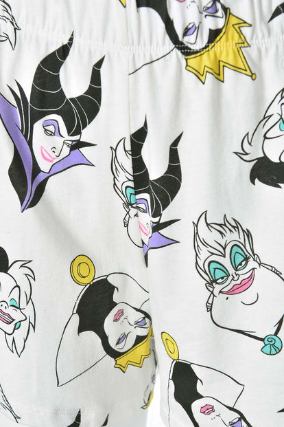  PIJAMA VILLANAS DISNEY MARFIL DE SHORT PARA MUJER