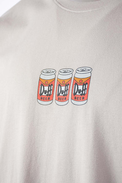  CAMISETA DE LOS SIMPSON MAGA CORTA GRIS NIEBLA PARA HOMBRE