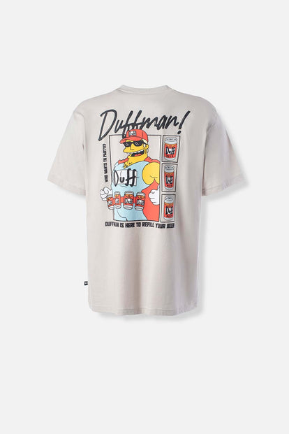  CAMISETA DE LOS SIMPSON MAGA CORTA GRIS NIEBLA PARA HOMBRE
