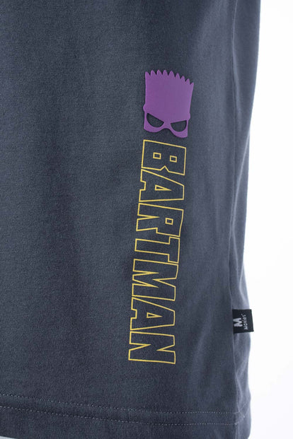  CAMISETA DE LOS SIMPSON MANGA CORTA GRIS GRAFITO PARA HOMBRE