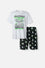 PIJAMA DE RICK Y MORTY DE PANTALÓN CORTO BLANCO PARA HOMBRE