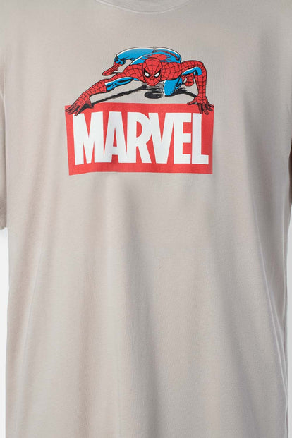  PIJAMA DE MARVEL DE PANTALÓN CORTO GRIS Y AZUL PARA HOMBRE