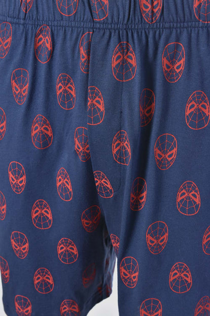  PIJAMA DE MARVEL DE PANTALÓN CORTO GRIS Y AZUL PARA HOMBRE