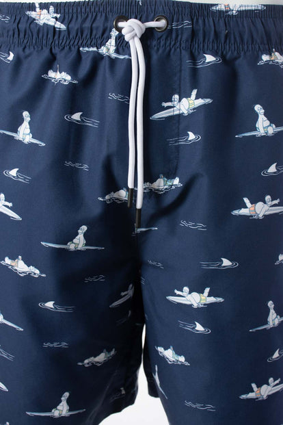  PANTALONETA DE BAÑO DE LOS SIMPSON CON CORDÓN AZUL PARA HOMBRE