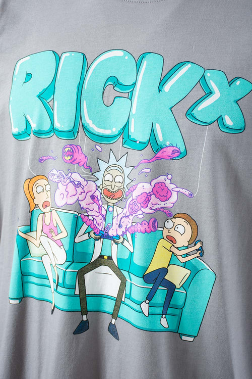 Card slide image -  CAMISETA DE RICK Y MORTY MANGA CORTA GRIS HUMO PARA HOMBRE