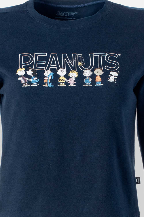 Card slide image -  CAMISETA DE SNOOPY MANGA LARGA AZUL PARA MUJER