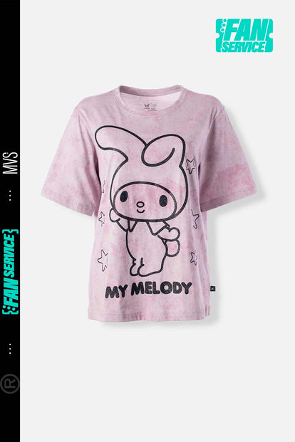  CAMISETA DE MY MELODY & KUROMI LILA GRISÁCEA PARA MUJER