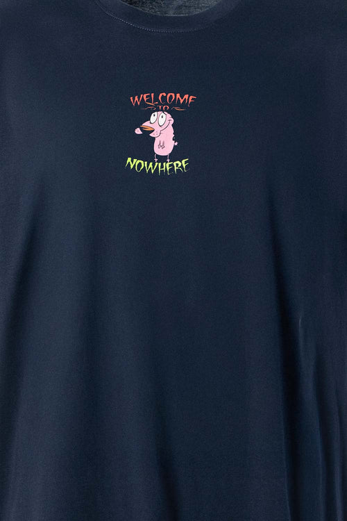 Card slide image -  CAMISETA DE CORAJE AZUL ESTAMPADA EN POSTERIOR PARA HOMBRE