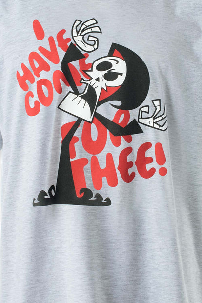  PIJAMA DE LAS SOMBRÍAS AVENTURAS DE BILLY Y MANDY GRIS Y ROJA DE PANTALÓN CORTO PARA HOMBRE