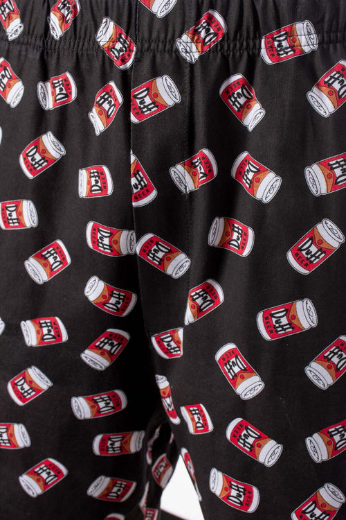 Card slide image -  PIJAMA DE LOS SIMPSON DE PANTALÓN CORTO ROJO Y NEGRO PARA HOMBRE