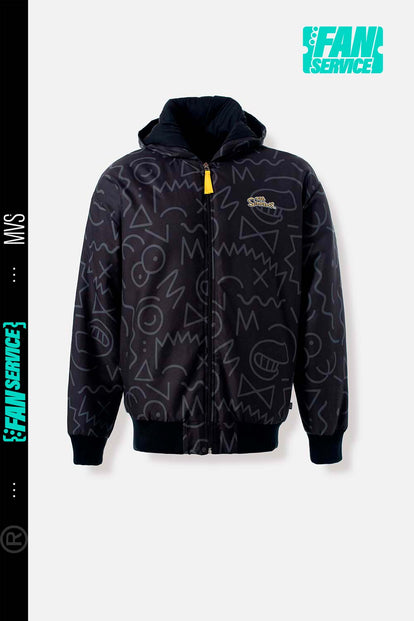  CHAQUETA DE LOS SIMPSON REGULAR FIT NEGRA PARA HOMBRE