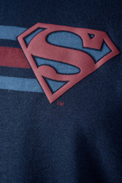  CAMISETA DE SUPERMAN AZUL OSCURO CLÁSICA PARA HOMBRE