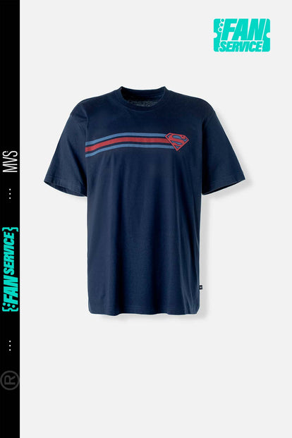  CAMISETA DE SUPERMAN AZUL OSCURO CLÁSICA PARA HOMBRE