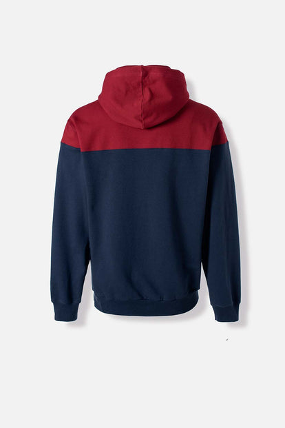  BUZO DE SUPERMAN AZUL Y ROJO CON CAPUCHA PARA HOMBRE