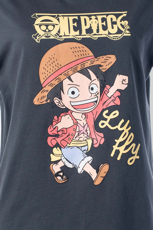 Card slide image -  CAMISETA DE ONE PIECE MANGA CORTA GRIS PARA MUJER