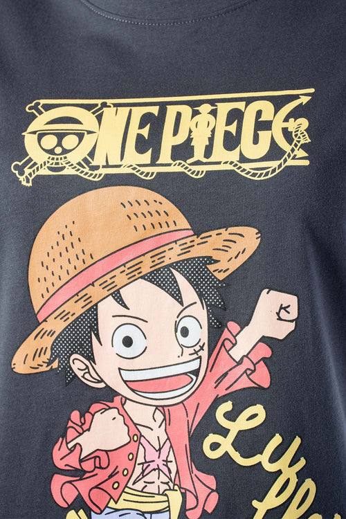 Card slide image -  CAMISETA DE ONE PIECE MANGA CORTA GRIS PARA MUJER