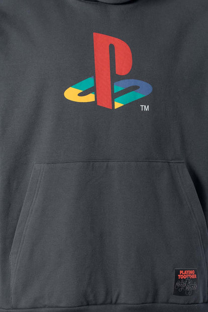  BUZO DE PLAY STATION CERRADO GRIS PARA HOMBRE