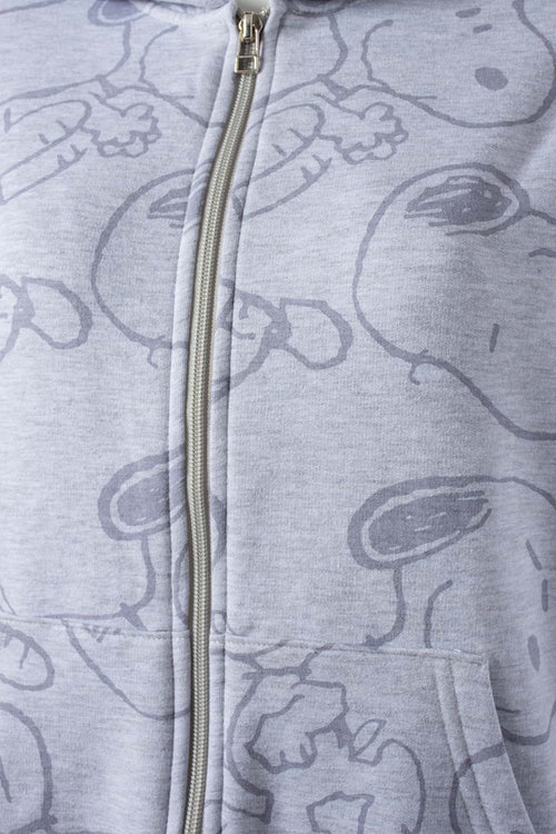 Card slide image -  BUZO DE SNOOPY GRIS CON CIERRE FRONTAL PARA MUJER