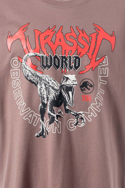  CAMISETA DE JURASSIC WORLD SEPIA MANGA CORTA PARA HOMBRE