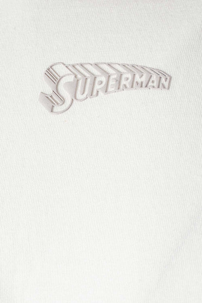  CAMISETA DE SUPERMAN MANGA CORTA MARFIL PARA HOMBRE