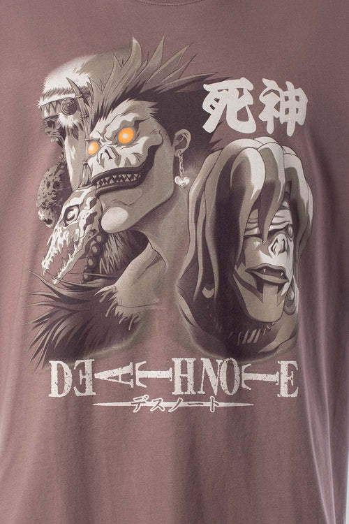 Card slide image -  CAMISET DE DEATH NOTE MANGA CORTA CAFÉ PARA HOMBRE