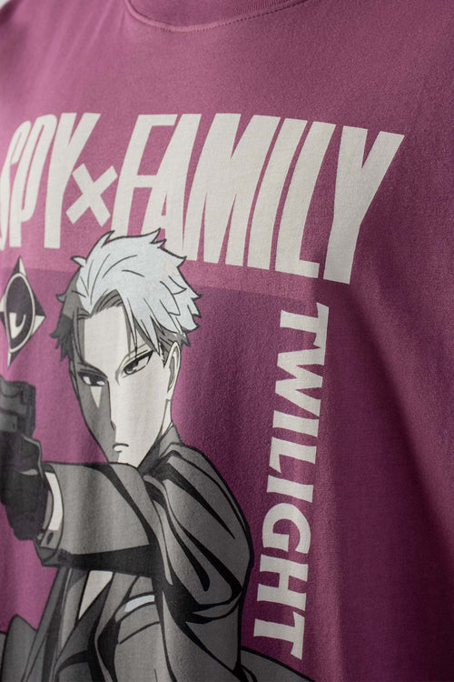 Card slide image -  CAMISETA DE SPY X FAMILY VINOTINTO OVERSIZE PARA HOMBRE