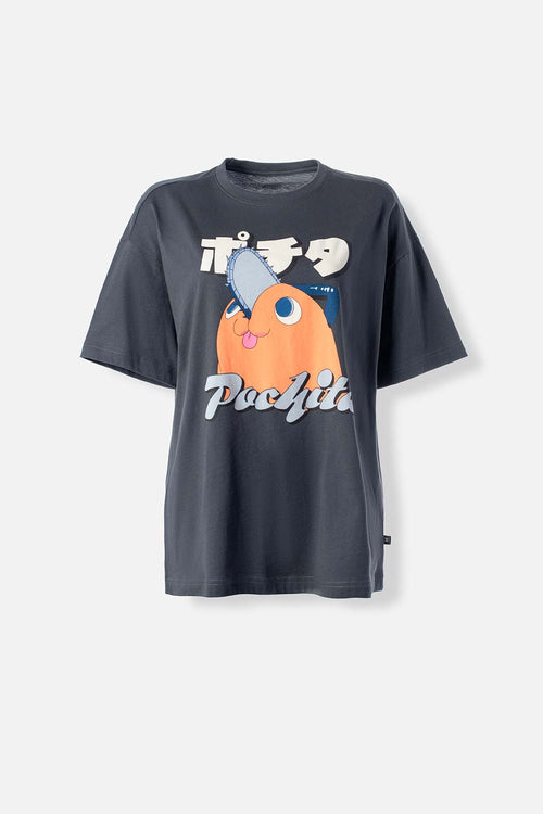 Card slide image -  CAMISETA DE POCHITA MANGA CORTA GRIS PARA MUJER