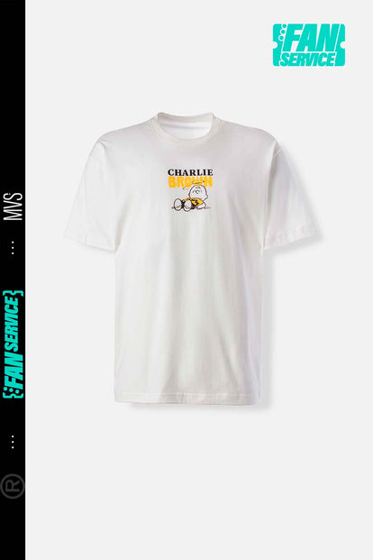  CAMISETA DE SNOOPY MANGA CORTA MARFIL PARA HOMBRE