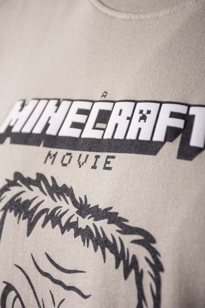  CAMISETA DE MINECRAFT MANGA CORTA VERDE ACEITUNA PARA HOMBRE