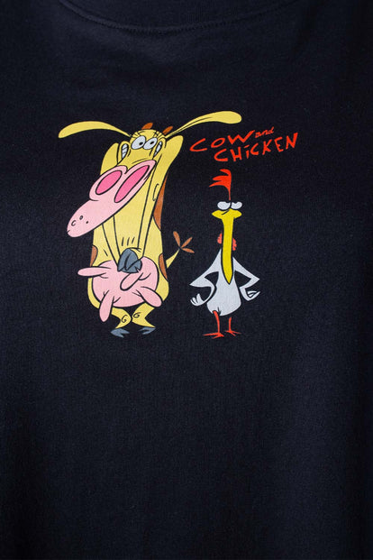  CAMISETA DE LA VACA Y EL POLLITO OVERSIZED FIT PARA MUJER