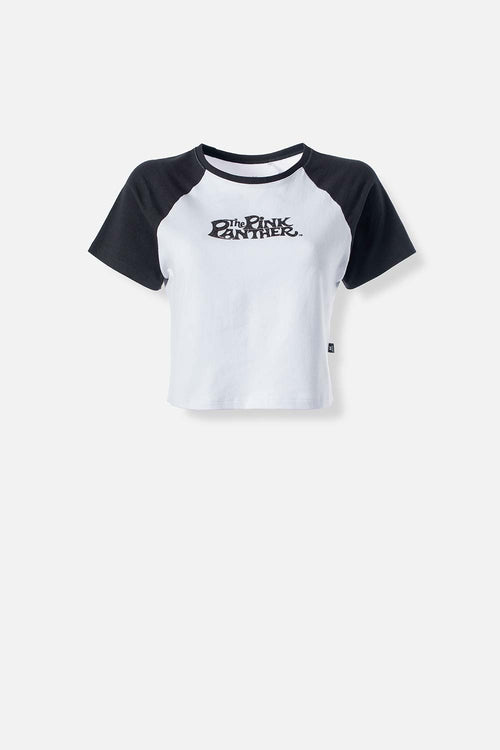 Card slide image -  CAMISETA DE PANTERA ROSA TIPO CROP TOP PARA MUJER