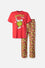 PIJAMA THE GRINCH CON PANTALÓN LARGO ROJO PARA HOMBRE