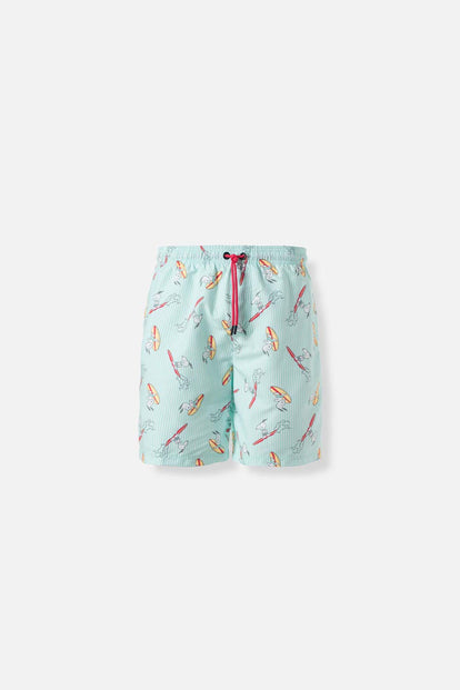  PANTALONETA DE BAÑO DE SNOOPY AZUL PARA HOMBRE