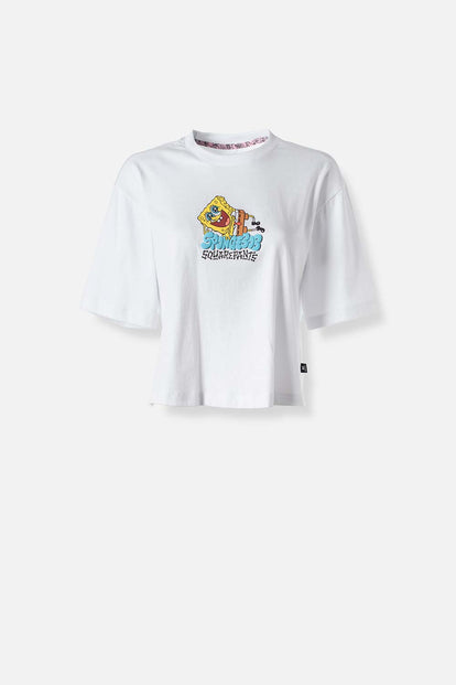  CAMISETA DE BOB ESPONJA BOXY FIT PARA MUJER