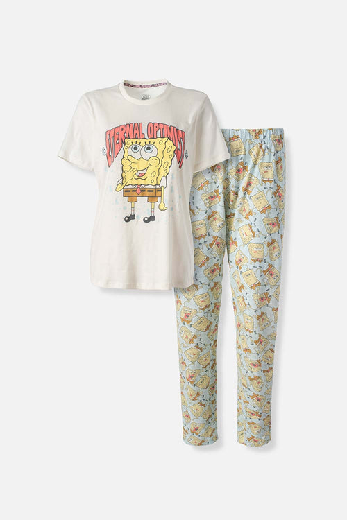 Card slide image -  PIJAMA DE BOB ESPONJA DE PANTALON LARGO PARA MUJER