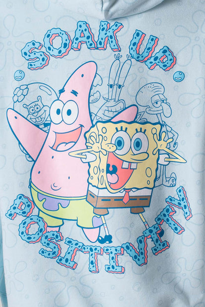  BUZO DE BOB ESPONJA CON CAPUCHA PARA MUJER