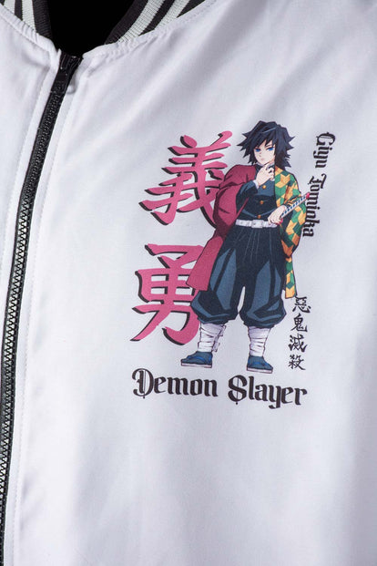 CHAQUETA DE DEMON SLAYER CON CIERRE PARA HOMBRE