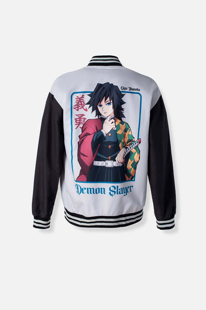  CHAQUETA DE DEMON SLAYER CON CIERRE PARA HOMBRE