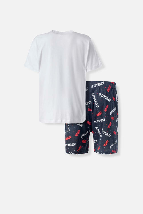 Card slide image -  PIJAMA DE NASA CON PANTALÓN CORTO PARA HOMBRE