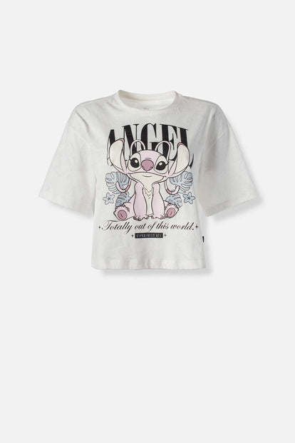  CAMISETA DE LILO & STITCH BOXY FIT PARA MUJER