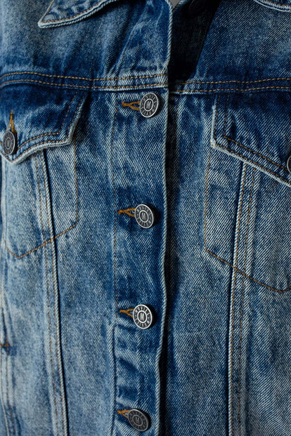  CHAQUETA DE MOVIES DENIM TONO MEDIO OSCURO PARA MUJER