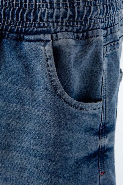  BERMUDA DE MOVIES AZUL TONO MEDIO CON CORDÓN PARA HOMBRE