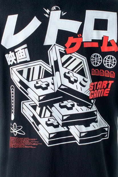  CAMISETA DE MOVIES MANGA CORTA NEGRA GÉNERO NEUTRO