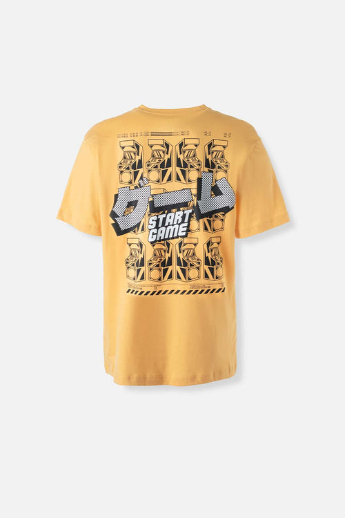Card slide image -  CAMISETA MOVIES AMARILLO TRIGO DE CUELLO REDONDO GÉNERO NEUTRO
