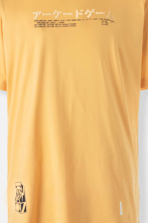 Card slide image -  CAMISETA MOVIES AMARILLO TRIGO DE CUELLO REDONDO GÉNERO NEUTRO