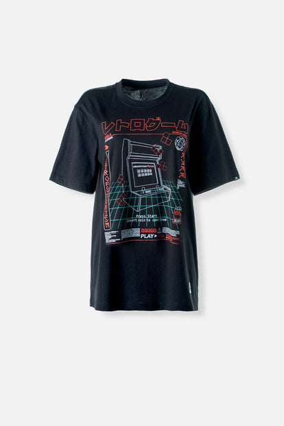  CAMISETA MOVIES NEGRA DE MANGA CORTA GÉNERO NEUTRO