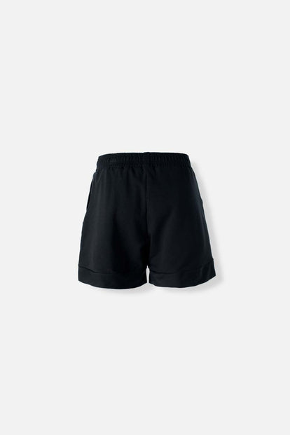 SHORT DE MOVIES CON CINTURA ELÁSTICA NEGRO PARA MUJER